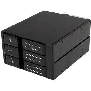 3 Bay Aluminum Trayless Hot Swap Mobile Rack Backplane for 3.5in SAS II/SATA III - 6 Gbps HDD 