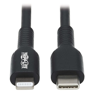Tripp Lite by Eaton USB-C to Lightning Sync/Charge Cable (M/M), MFi Certified, Black, 2 m (6.6 ft.) 