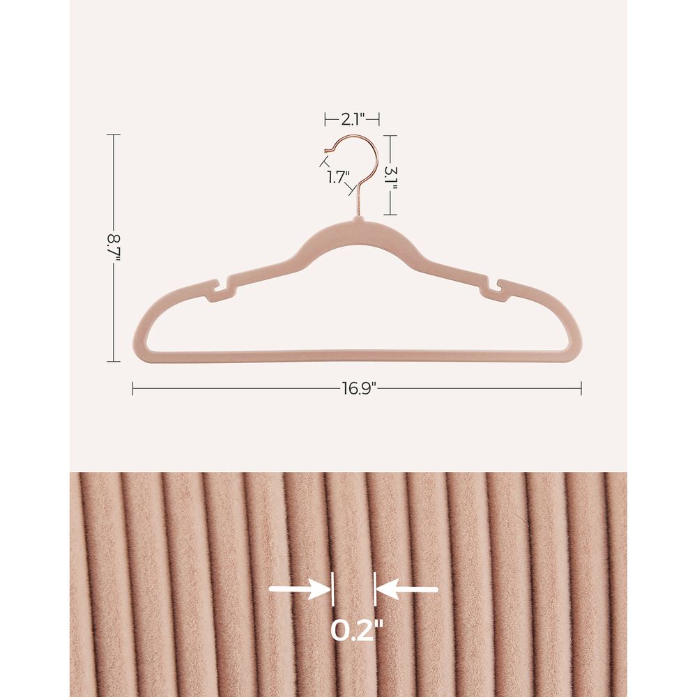 SONGMICS Velvet Hangers 
