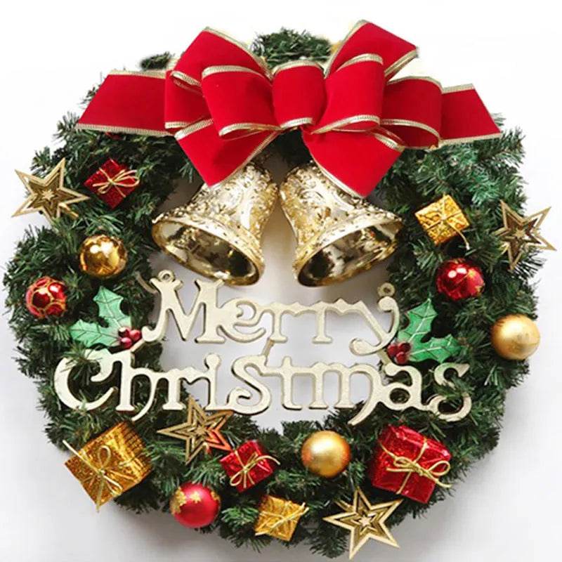 Creative Christmas Door Wreath Christmas Decoration Artificial Garland Wreaths For Car Home Window Wall Decoration 