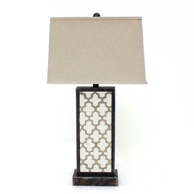 5.25 X 8 X 30 Bronze Rock Floral Base - Table Lamp 