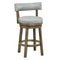 27/31 Inch Swivel Bar Stool with Upholstered Back Seat and Footrest-27 inches