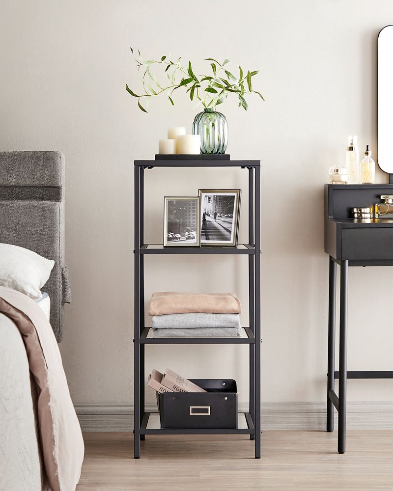 VASAGLE Bookcase, Slim Shelving Unit 