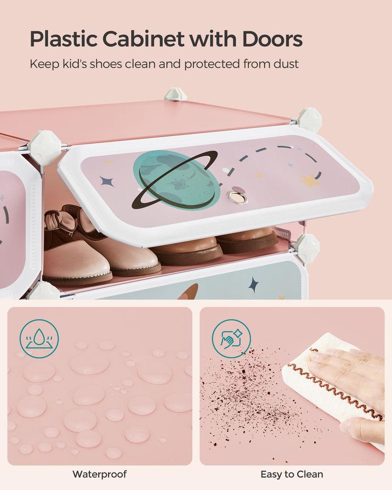 SONGMICS Kids' Shoe Rack with Doors 