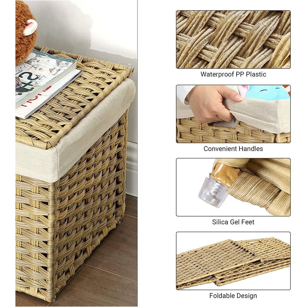 SONGMICS Storage Basket with Lid 