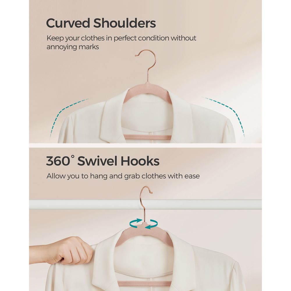 SONGMICS Velvet Hangers 