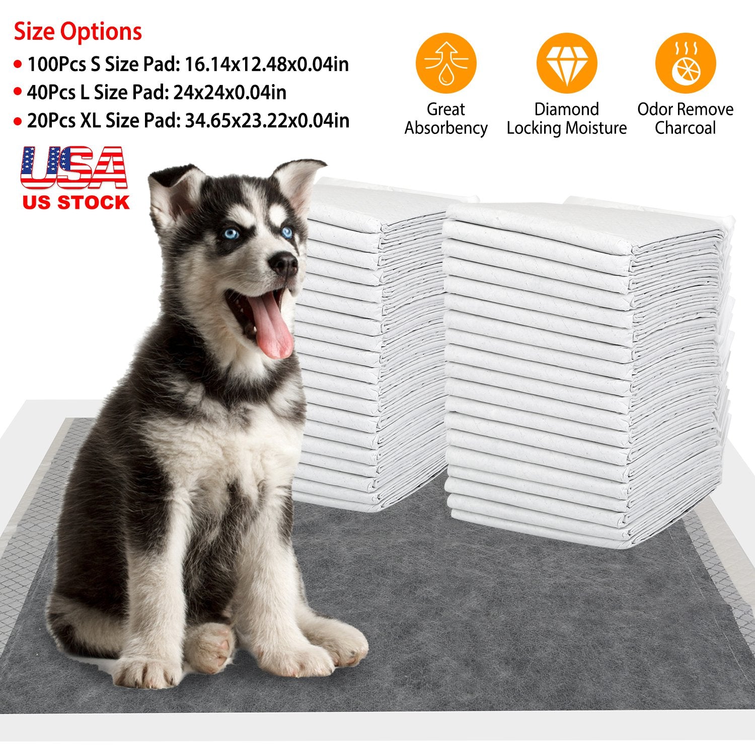 40Pcs Dog Pee Training Pads Super Absorbent Leak-proof Quick Dry Pet Pee Wee Poo Toilet Mats Disposable Potty Train L