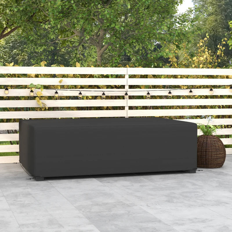 Patio Furniture Cover for Outdoor Sectional Sofa Set Waterproof Windproof Oxford Fabric, 97" x 65" x 26", Black