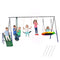 Qaba 5-in-1 Kids Swing Set with Slide, Swings and Glider for Backyard, 770lbs Capacity, for Ages 3-8, Multicolour
