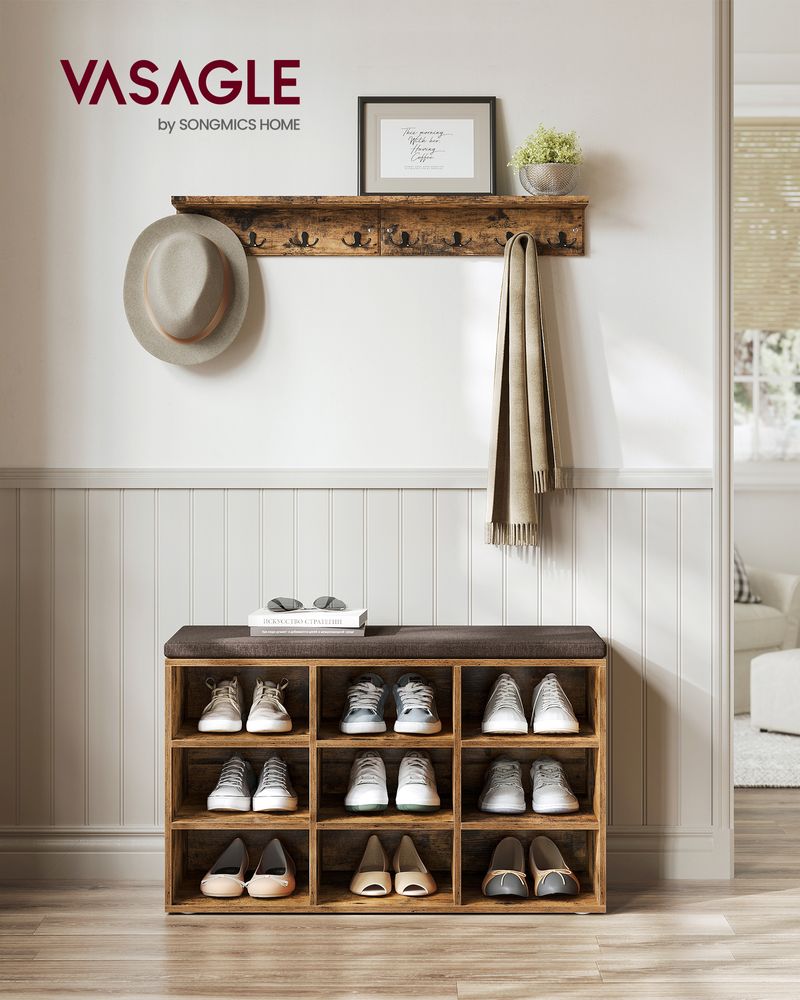 VASAGLE Shoe Bench with Cushion 