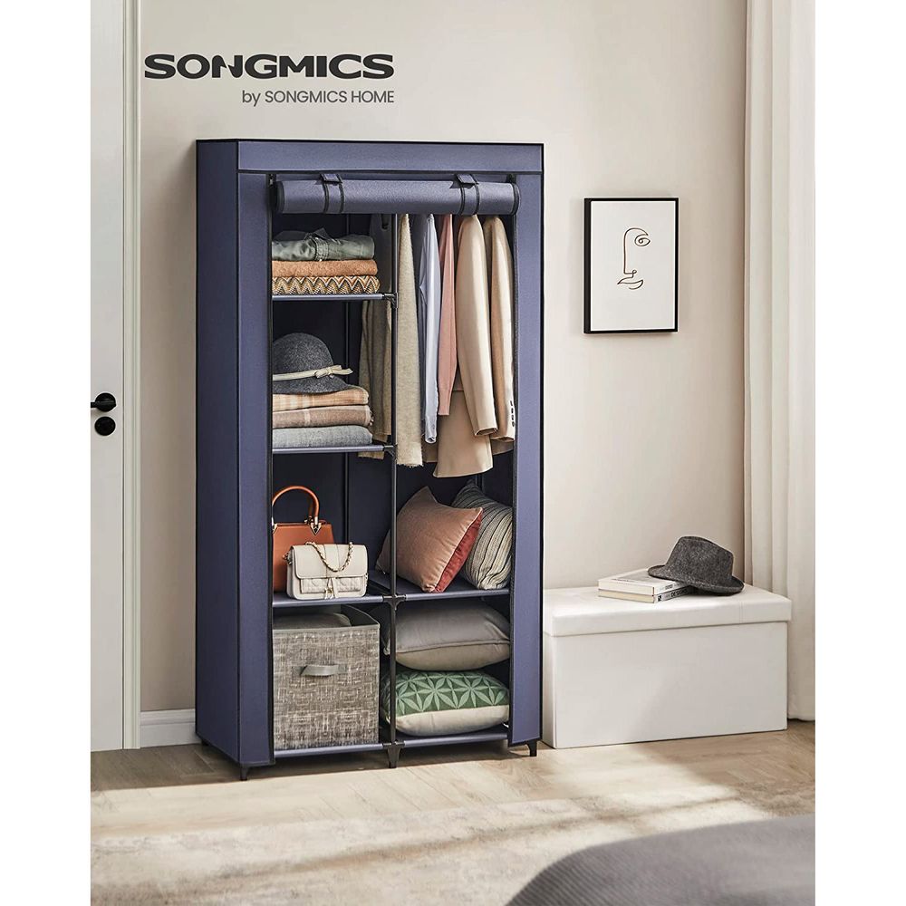 SONGMICS Clothes Storage Organizer with 6 Shelves 