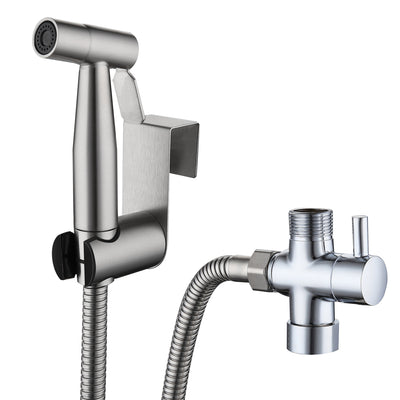 Handheld Bidet Sprayer Stainless Steel Bathroom Shower Toilet Bidet Sprayer Baby Cloth Diaper Sprayer Kit w/ Hose Brass Valve For Personal Hygiene Toi 