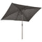 6.5x10ft Patio Umbrella, Rectangle Market Umbrella, Dark Grey