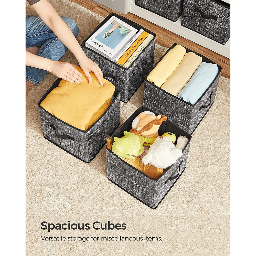 SONGMICS Non-Woven Fabric Storage Cubes with Double Handles 