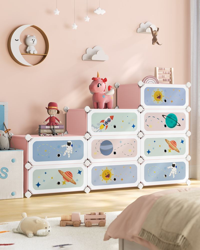 SONGMICS Kids' Shoe Rack with Doors 