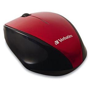 Verbatim Wireless Notebook Multi-Trac Blue LED Mouse - Red 