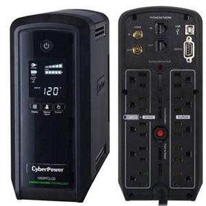 CyberPower CP1000PFCLCD UPS 1000VA 600W PFC compatible Pure sine wave