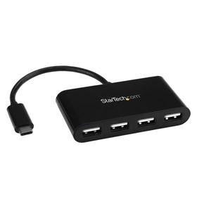 4 Port USB C Hub - Mini Hub - USB-C to 4x USB-A - USB 2.0 Hub - USB Type C Hub - USB C to USB Hub - USB C Port Expander 