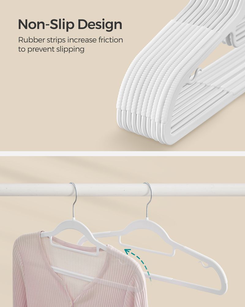 SONGMICS Heavy-Duty Plastic Hangers 