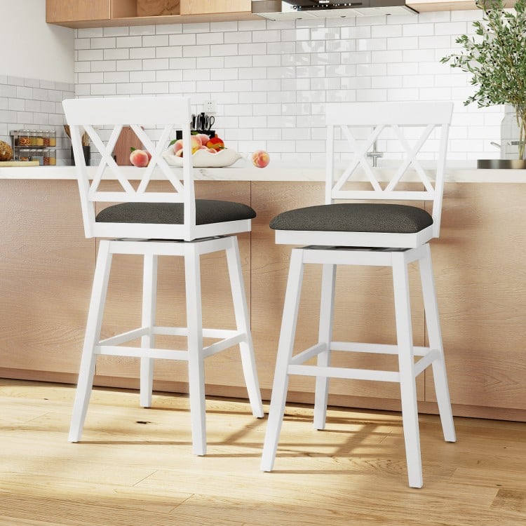 29 Inch Counter Height Barstools with Backrest and Upholstered Seat Cushion for Kitchen Dining Room-29 Inch