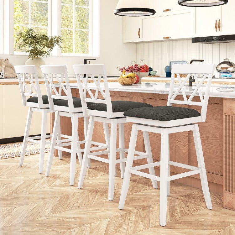 29 Inch Counter Height Barstools with Backrest and Upholstered Seat Cushion for Kitchen Dining Room-29 Inch