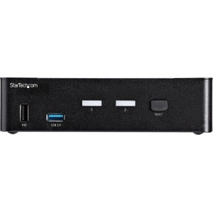 2 Port DisplayPort KVM Switch - 4K 60Hz - Single Display - UHD DP 1.2 USB KVM Switch with USB 3.0 Hub & Audio - TAA Compliant