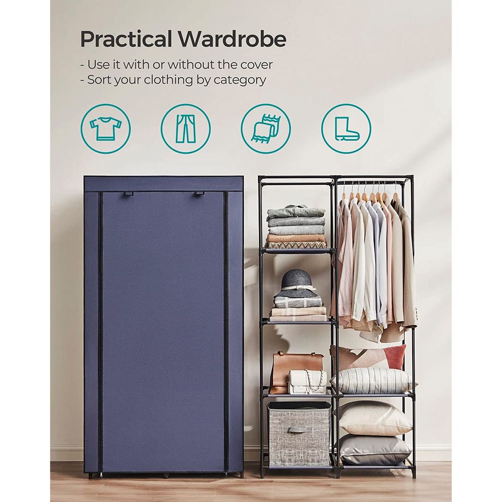 SONGMICS Clothes Storage Organizer with 6 Shelves 