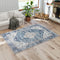 5x7 Area Rug, Vintage Machine Washable Rug, Non-Slip Floor Carpet for Living Room, Bedroom, Dining Room, Blue