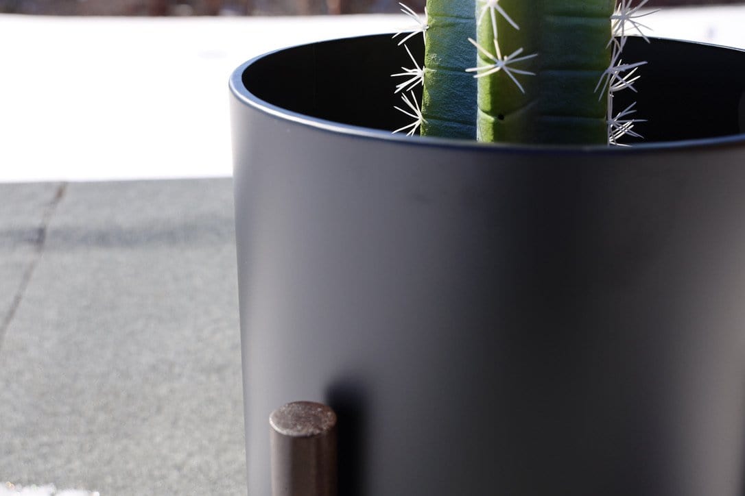 Rica - Mid-Century Modern Plant Stand With Black Planter (Multiple Sizes) 