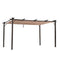 Outsunny 10'x13' Aluminium Pergola Gazebo Outdoor Canopy Sunshade Square Garden Shelter Trellis Brown