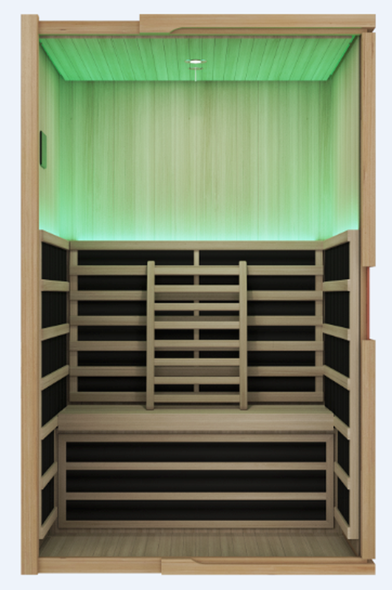 Blisspod, Milano, Full Spectrum Sauna Canadian Hemlock Ultra Low EMF, 6 Far Infrared & Red Glass Heater & Chromotherapy – 2 Person 