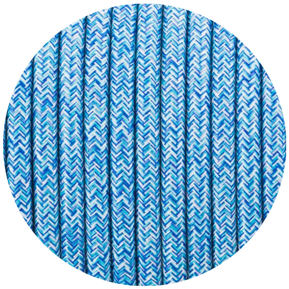 Fabric 0.75mm 3 Core Round Electrical Cable~2116