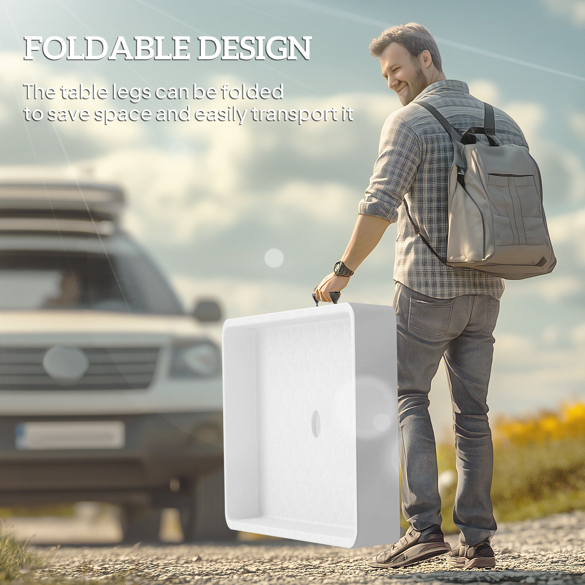 Outsunny 3.4ft Folding Ice Cooler Table with Drain, Party Cooler for Drinks, Outdoor Cooler Table with Storage Shelf, Patio Cooler Table for Party Picnic BBQ Camping Wedding, White 