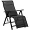 Outsunny Zero Gravity Lounge Chair with Cushion Adjustable Backrest Black