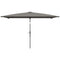 Outsunny 6.5x9.6ft Rectangle Aluminum Tilt Patio Umbrella, Garden Market Parasol, Outdoor Sunshade Canopy with Crank, Light Grey