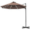 Outsunny 9.6'x8.5' Cantilever Umbrella Solar LED Lights Rectangle Hanging Offset 360° Rotation
