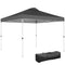 Pop Up Canopy Waterproof Canopy Tent with Carrying Bag for Parties Garden BBQs 9.8' x 9.8', Dark Grey