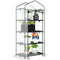 Portable Greenhouse with 4 Tier Shelves Outdoor Hot House, Steel Frame, PVC Cover, 28