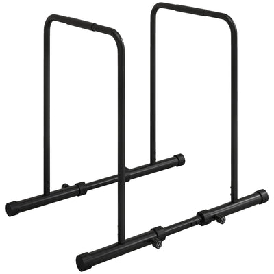 Soozier Adjustable Dip Station, Push Up Bars with 6 Width and 2 Height Levels for Home Gym Fitness Workout 
