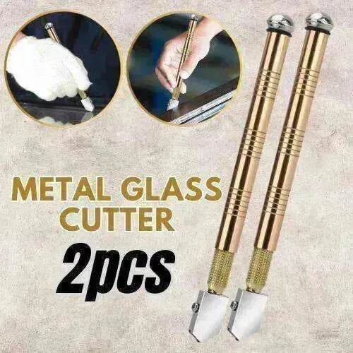 2Pcs Professional Glass Cutter Metal Carbide Precision Anti-Skid Cutting Tools 