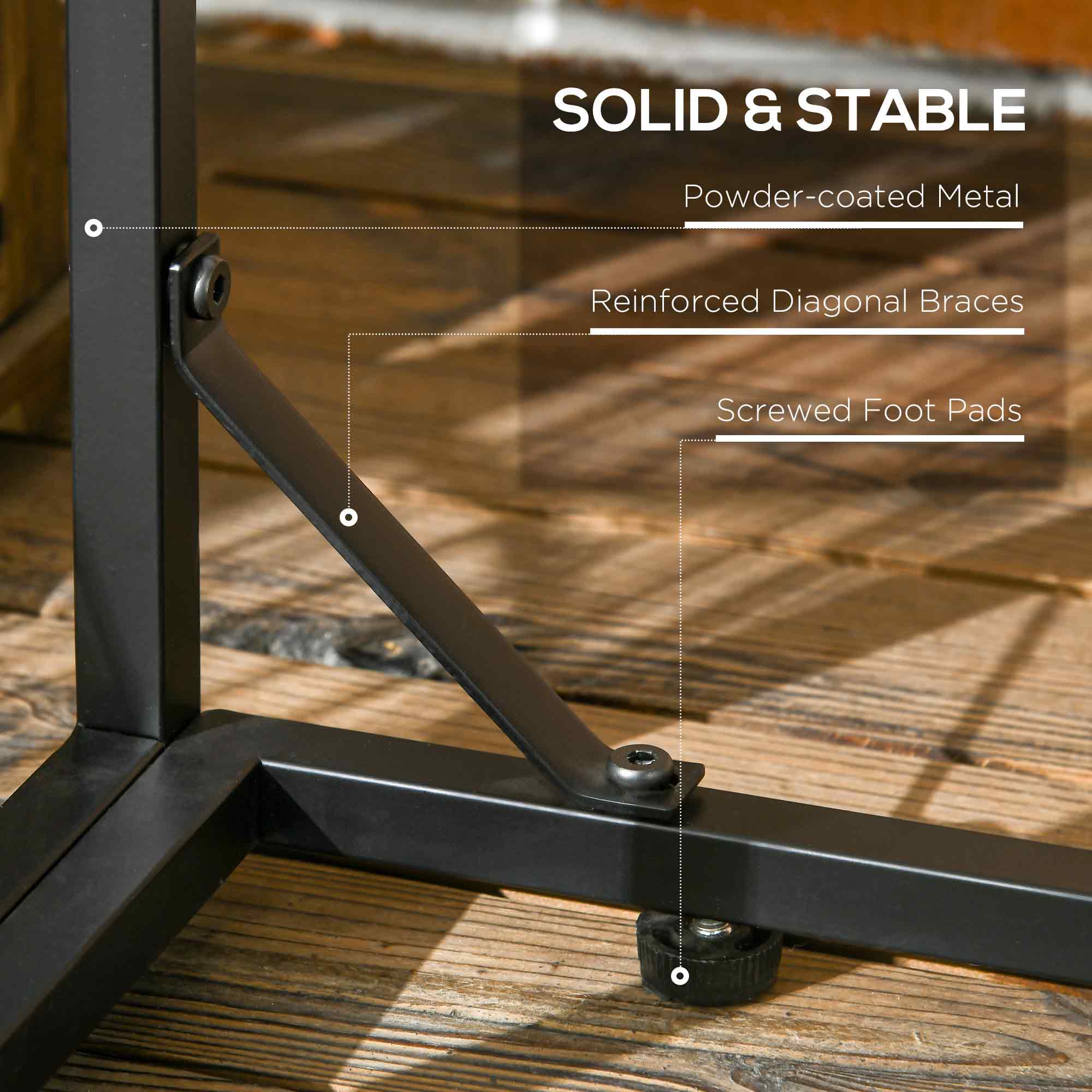 Outsunny 73" Firewood Rack Wood Storage Log Holder with Polycarbonate Roof for Fire Pit and Fireplace, 4620lbs Load 