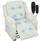 Massage Recliner Chair, Power Recliner with Quiet Brushless Motor, Remote, Pockets, 2 Memory Positions, Beige