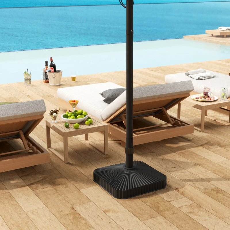 Patio Umbrella Base Umbrella Stand, Heavy Duty Outdoor Umbrella Stand Base 17.7" L x 17.7" W x 11.8" H Black