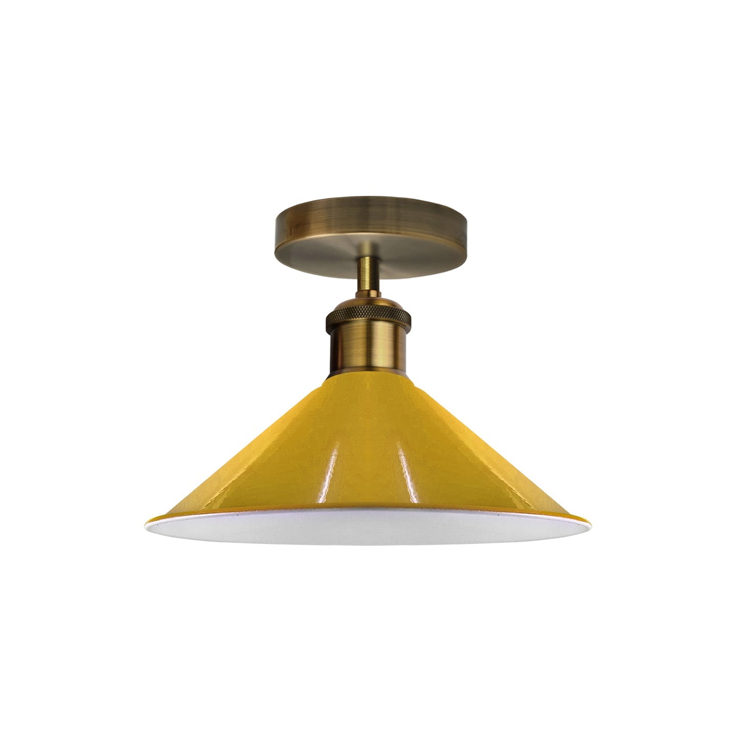 Flush Mount Metal Ceiling Light Cone Shade ~ 2149