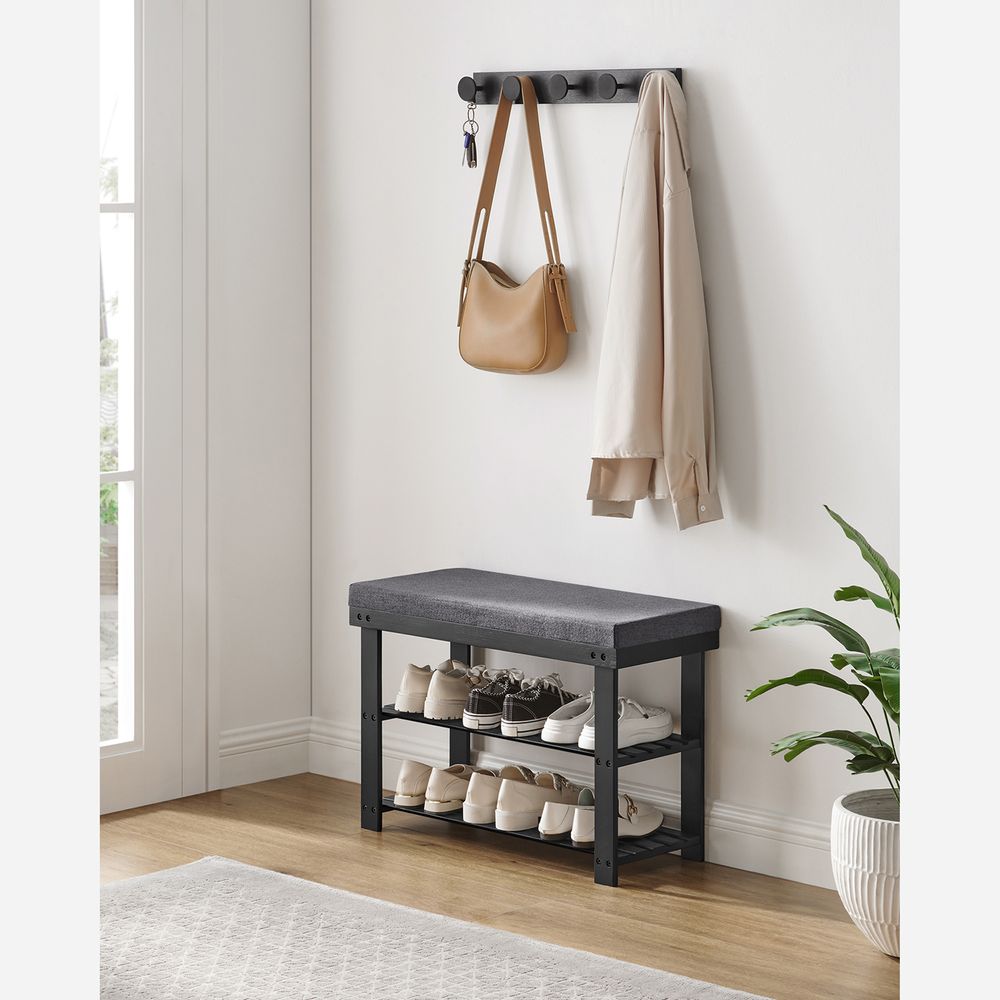 SONGMICS Bamboo Shoe Bench 