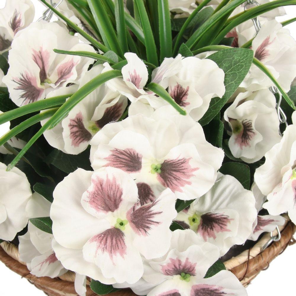 Camila Artificial Floral Arrangement In Hanging Basket 