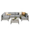 AECOJOY 7-Piece Boho Patio Sectional Set (Grey & Light Grey)