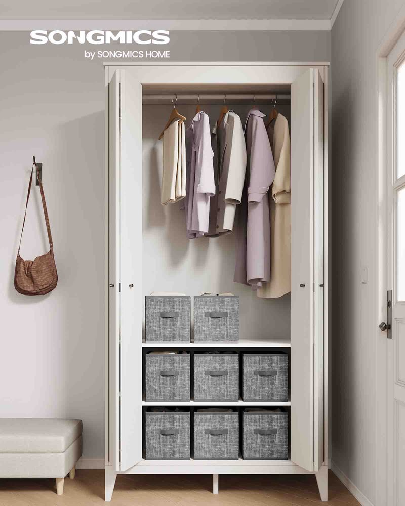 SONGMICS Set of 8 Foldable Storage Cubes 