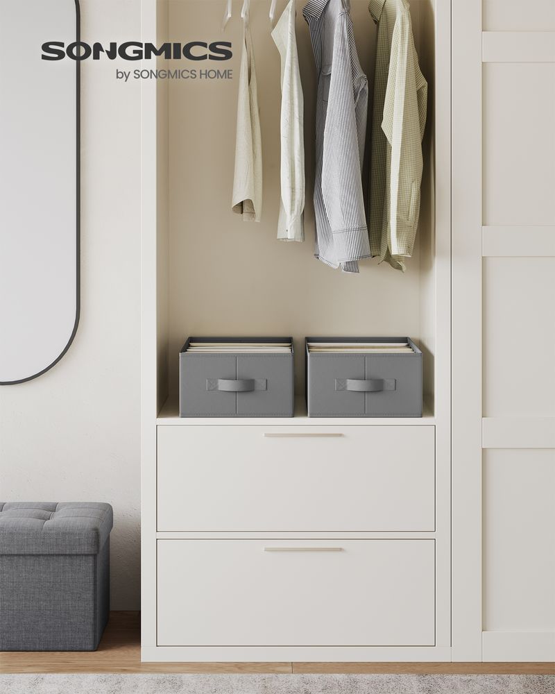 SONGMICS Wardrobe Clothes Organizer with 6 Grids 