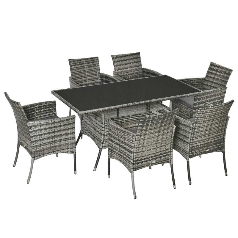 Outsunny Garden Dining Set with Cushions 